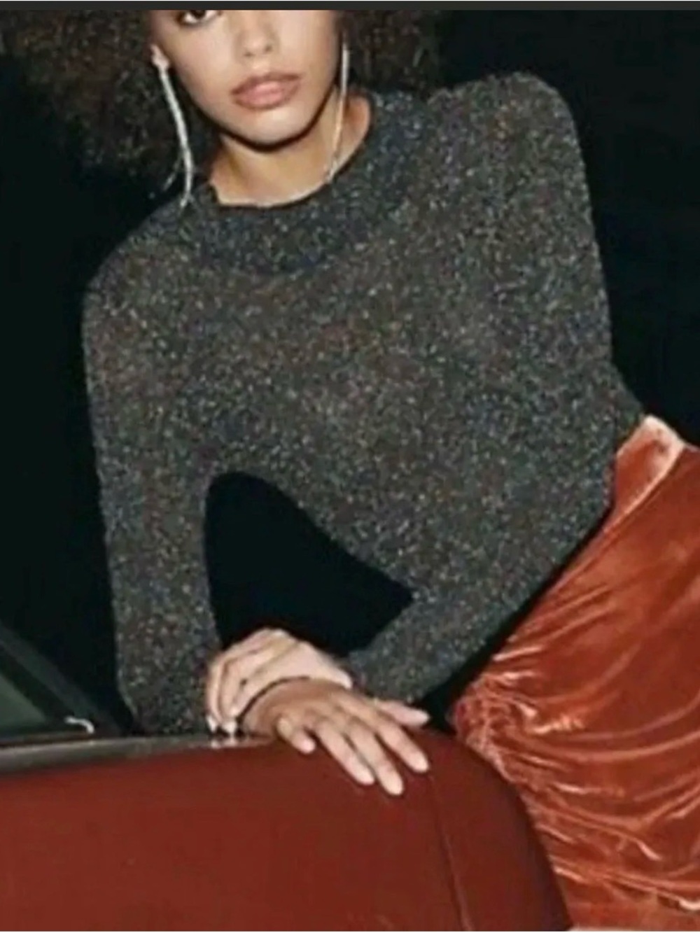 Free People Sparkle Multi Color Glittery Bodysuit